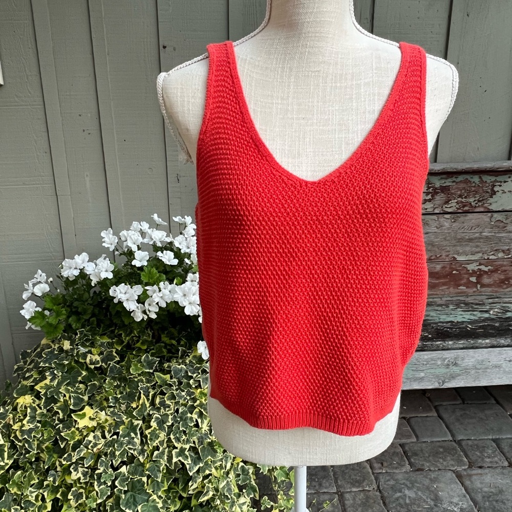 Marine Layer Finley Red Sweater Tank